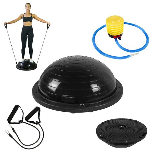 Meia Bola Bosu Para Pilates Treino De Equilíbrio Coordenação Natural Fitness - Preto Fosco Menor preço em Meia Bola Bosu Para Pilates Treino De Equilíbrio Coordenação Natural Fitness - Preto Fosco