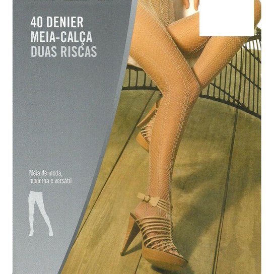 Meia Calça Arrastão Fio 40 Denier Duas Riscas Trifil - Cinza Menor preço em Meia Calça Arrastão Fio 40 Denier Duas Riscas Trifil - Cinza