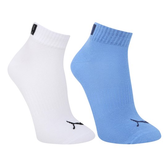 Meia Cano Baixo Puma Logo Pacote c/ 2 Pares Masculina - Branco+Azul é ruim? Meia Cano Baixo Puma Logo Pacote c/ 2 Pares Masculina - Branco+Azul é boa?