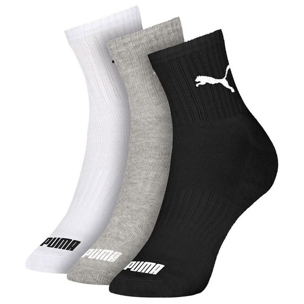 Meia cano curto algodão unissex KIT com 3 Puma
