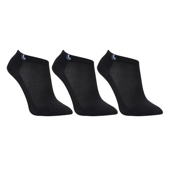 Meia Cano Curto Lupo Pacote C/ 3 Pares - Preto