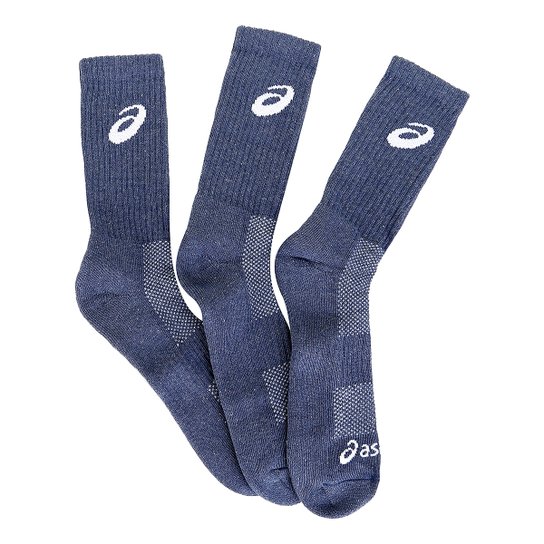 Meia Cano Médio Asics Tennis Crew C/ 3 Pares - Azul é ruim? Meia Cano Médio Asics Tennis Crew C/ 3 Pares - Azul é boa?