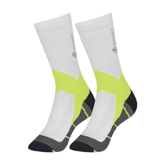 Meia Ciclismo Selene Bike Refletivo Cano Médio Ma - Branco+Preto Menor preço em Meia Ciclismo Selene Bike Refletivo Cano Médio Ma - Branco+Preto