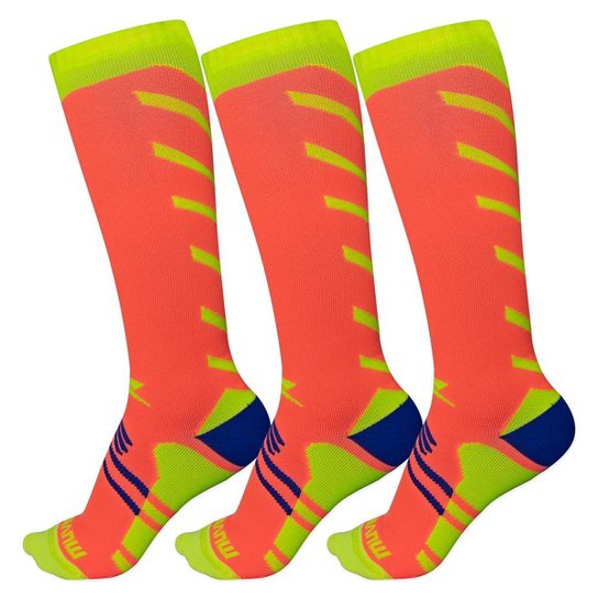 Meia de Compressão Cano Longo Arrow Muvin – Kit com 3 - Conforto e Proteção Contra Bolhas - Laranja Menor preço em Meia de Compressão Cano Longo Arrow Muvin – Kit com 3 - Conforto e Proteção Contra Bolhas - Laranja