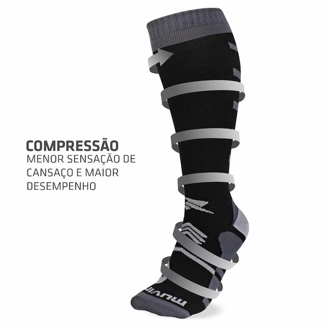 Meia de Compressão Cano Longo Arrow Muvin Para Exercícios – Conforto e Proteção Contra Bolhas