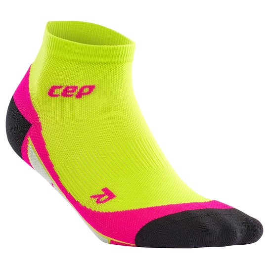 Meia De Compressão CEP Tornozelo 20-23,5 cm - Verde Limão+Pink