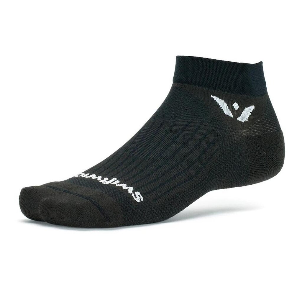 Meia de Compressão Swiftwick Aspire One Cano Baixo - Preta - L
