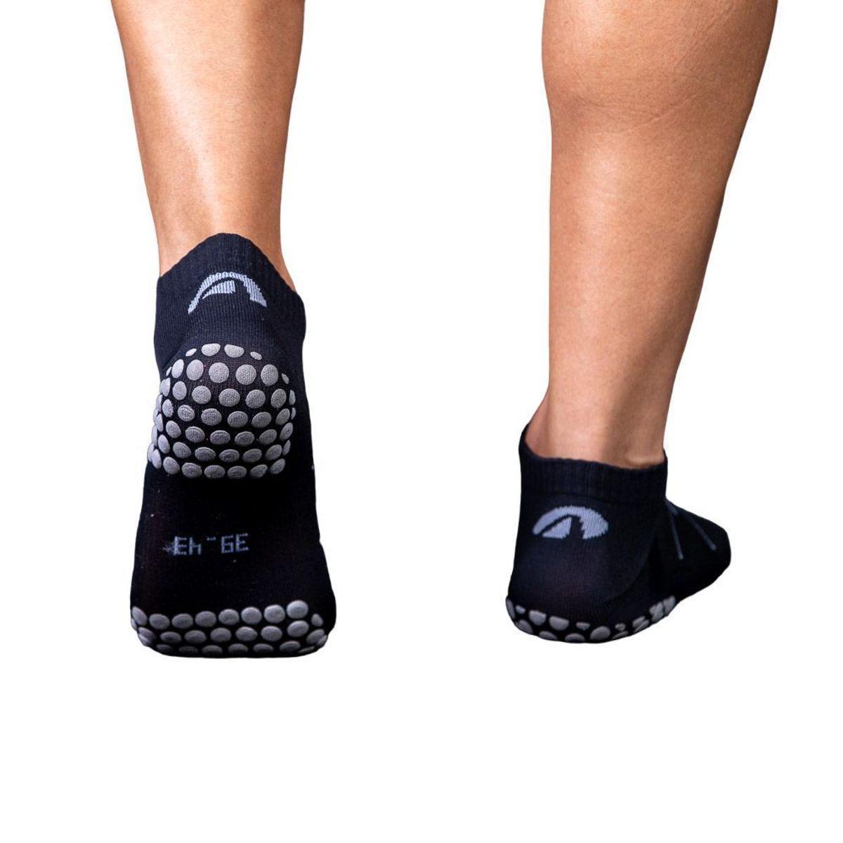MEIA DE HIDROGINASTICA ANTIDERRAPANTE F15-PC - PRETO/CINZA 39/43