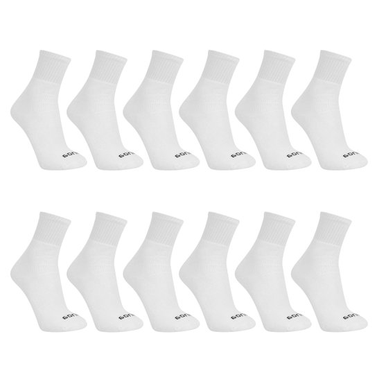 Menor preço em Meia Gonew Cano Médio Pacote C/12 Pares - Branco