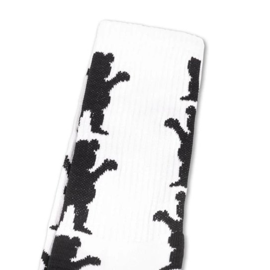 MEIA GRIZZLY REPEAT - SOLD AS SINGLE PAIR - Branco
