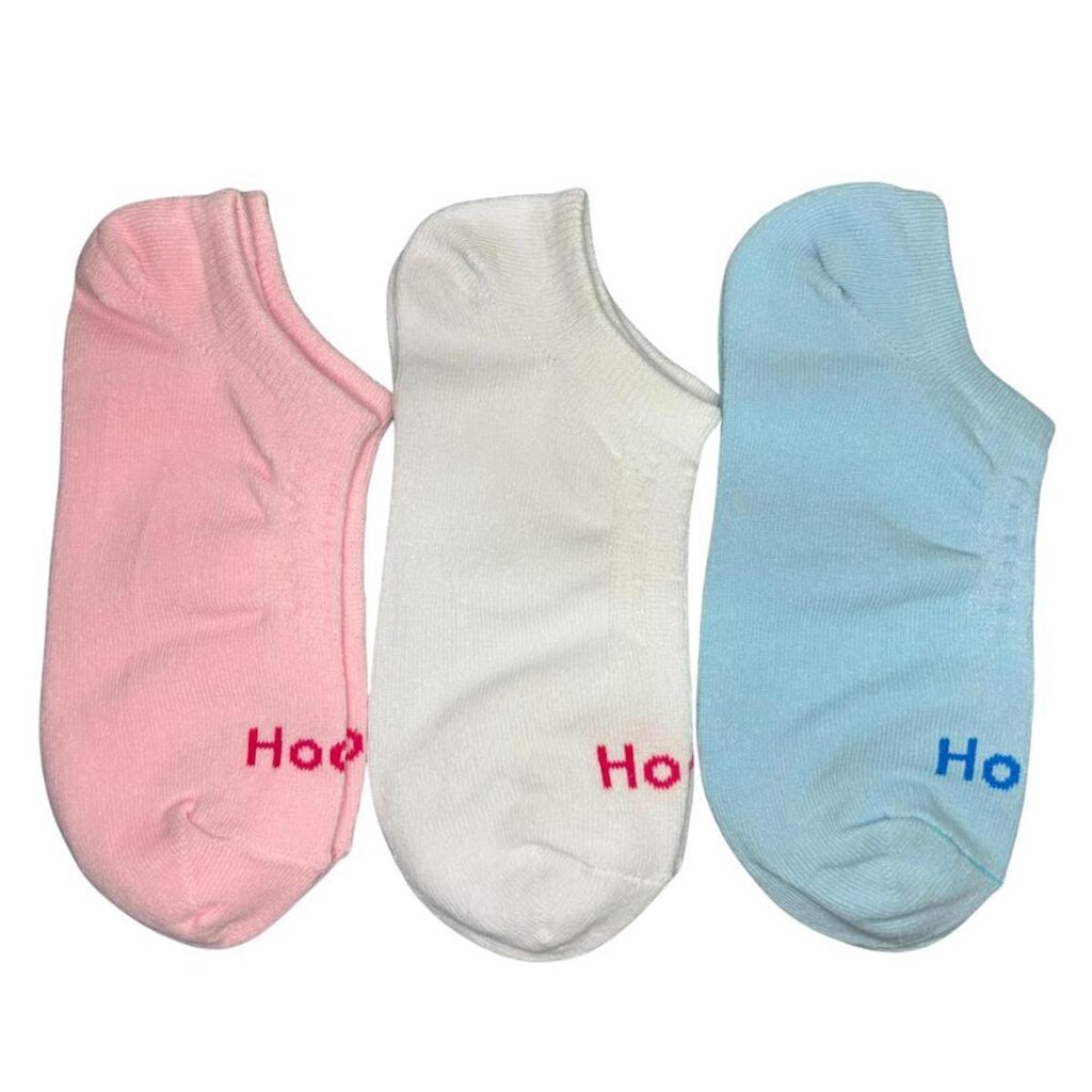 MEIA HOAHI KIT 3 PARES CANO CURTO REF: I18036 FEMININO