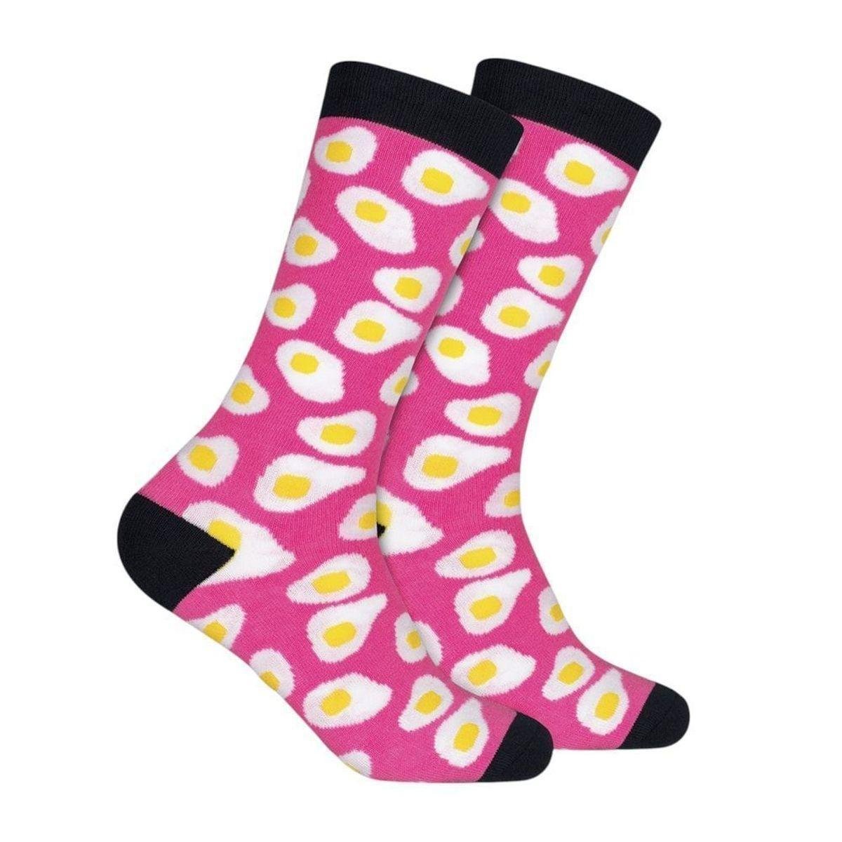 Meia Hoahi Style Cano Longo Feminina - Pink e Preto 33-38