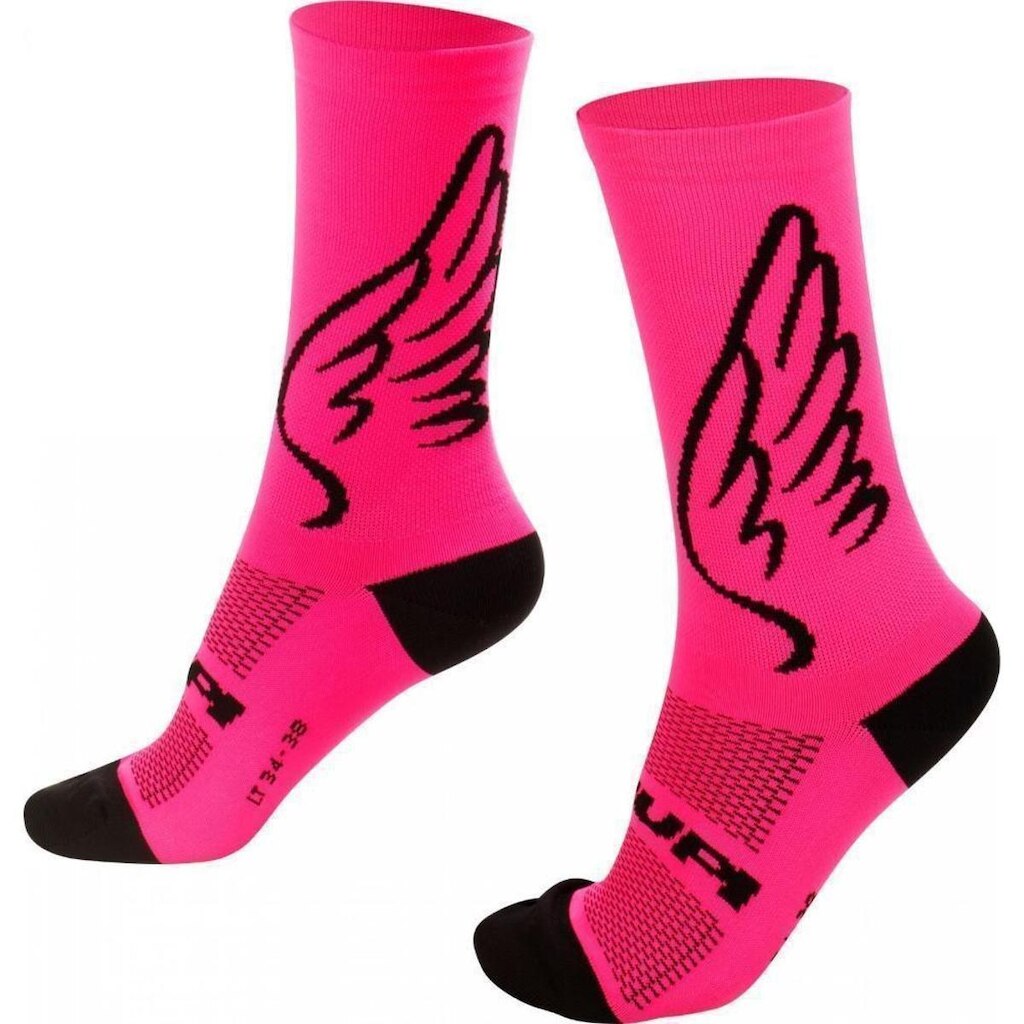 Meia HUPI Asas Rosa - LT para pés menores 34-38