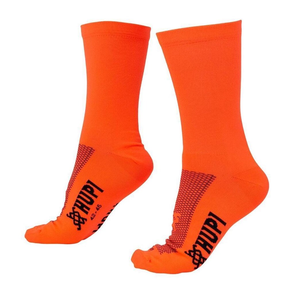 Meia HUPI Lisa Laranja Neon - Tamanho Plus 42-46