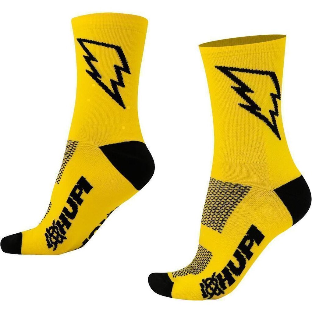 Meia HUPI Raio Amarelo/Preto