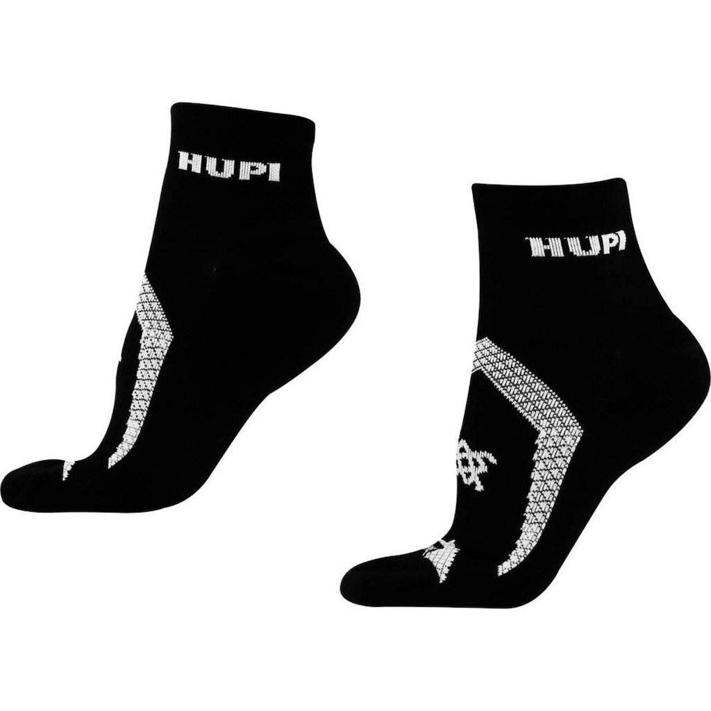 Meia HUPI Running Pro Plus Preto e Branco
