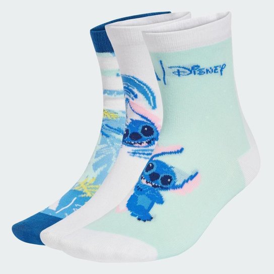 Meia Infantil Adidas x Disney Lilo & Stitch 3 Pares