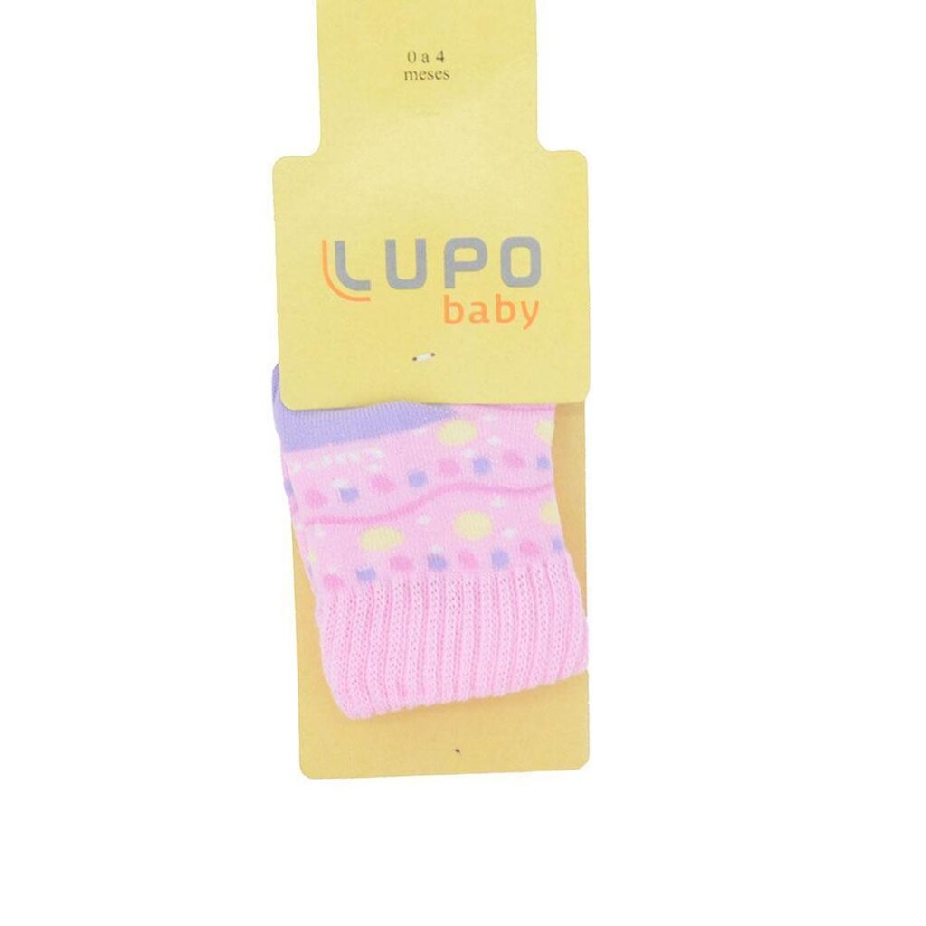 Meia Infantil Bebê Meninas Lupo Bf Rosa - 0200