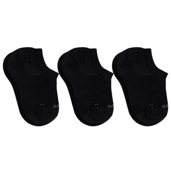 Meia Infantil Lupo Kids Sapatilha Kit c/ 3 Pares - Preto Menor preço em Meia Infantil Lupo Kids Sapatilha Kit c/ 3 Pares - Preto