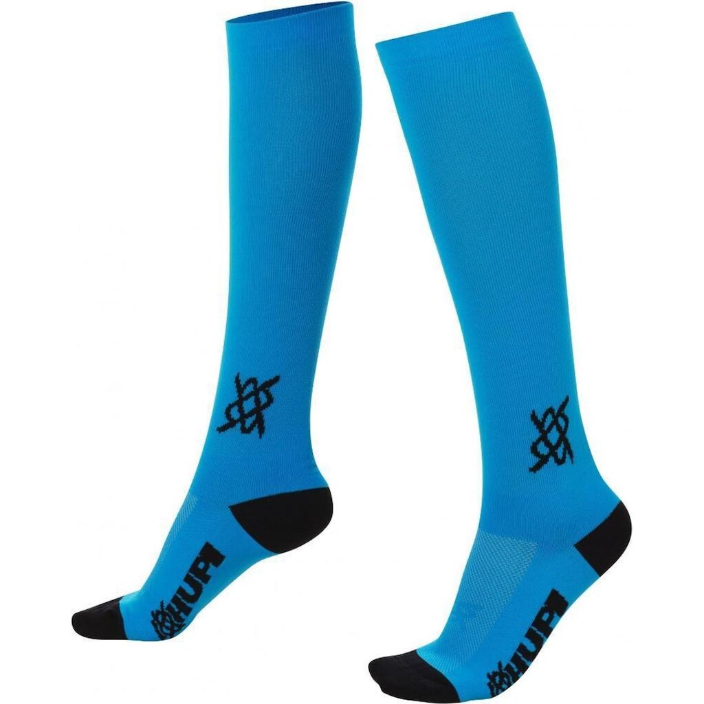 Meia Longa Azul Lisa HUPI - 30 cm de Cano