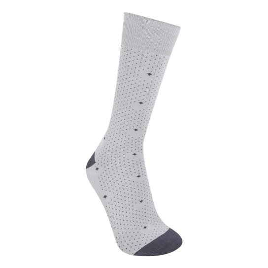 Meia Lupo Cano Longo Social Masculina - Cinza Menor preço em Meia Lupo Cano Longo Social Masculina - Cinza
