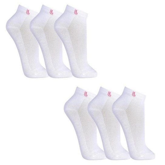 Meia Lupo Feminina Cano Curto Kit c/ 6 Pares - Branco Menor preço em Meia Lupo Feminina Cano Curto Kit c/ 6 Pares - Branco