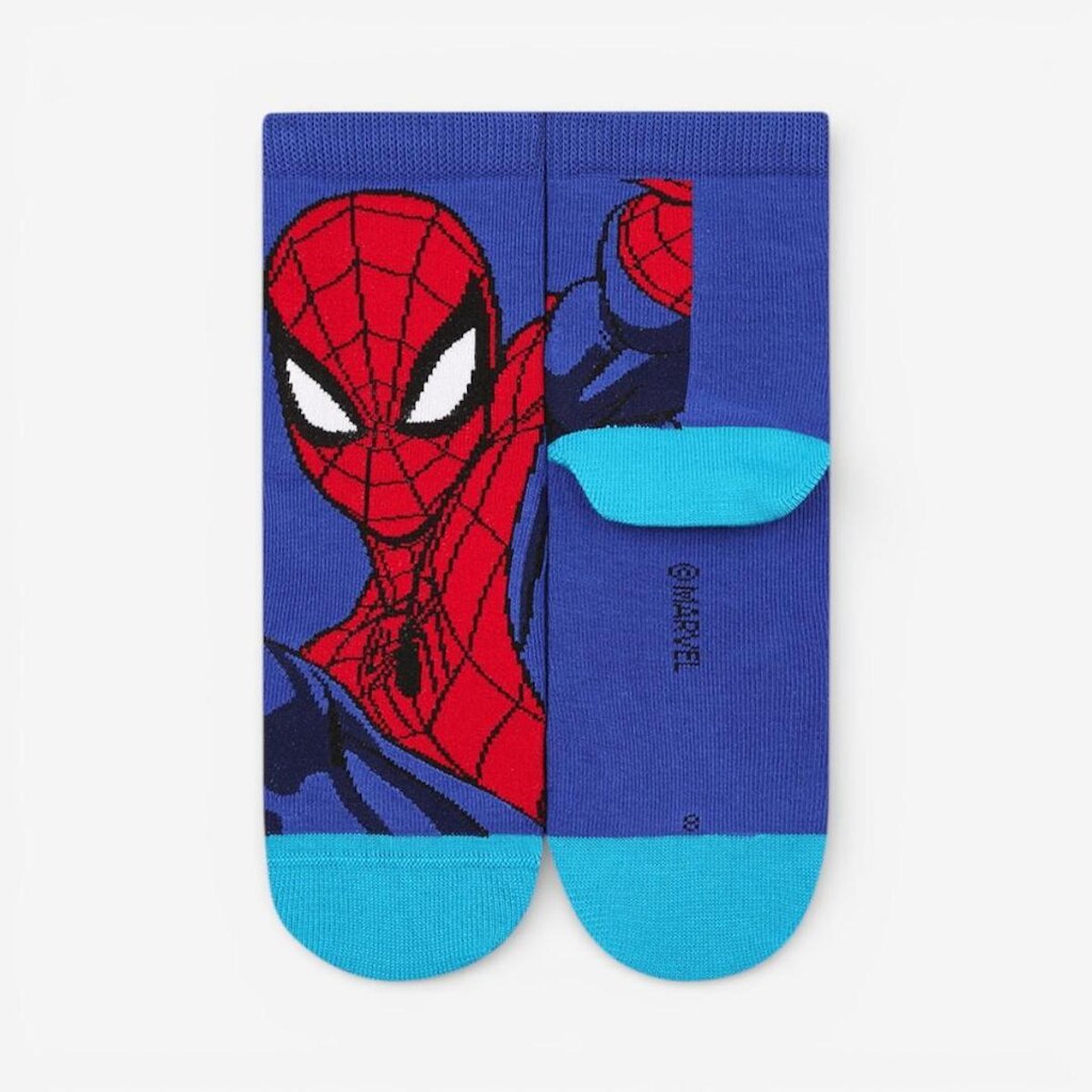 Meia Lupo Spider Man Infantil Azul