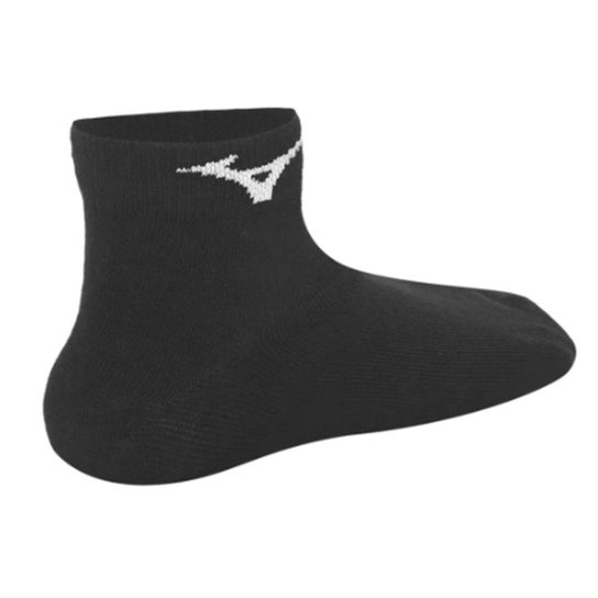 Meia Masculina Básica Cano Baixo Kit com 3 Mizuno 21936 Branco/Branco/Branco 43A45