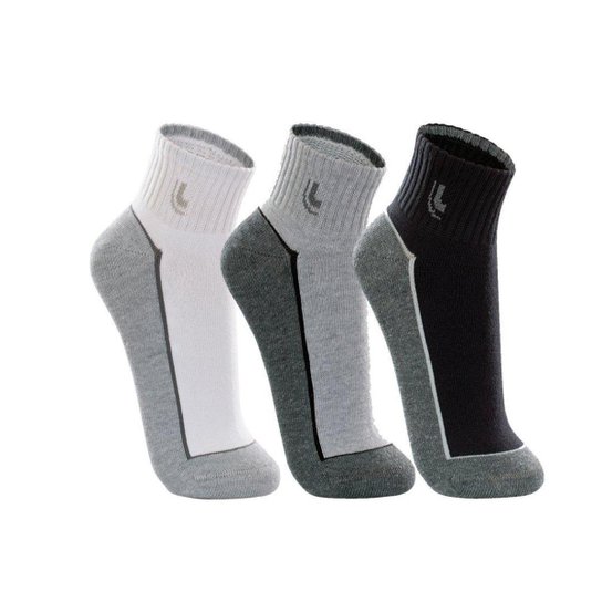 Meia Masculina Lupo 03223 Au Sport Kit C/3 Pares - Preto+Cinza Menor preço em Meia Masculina Lupo 03223 Au Sport Kit C/3 Pares - Preto+Cinza