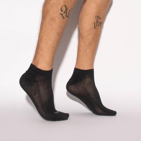 Meia Masculina Preta Sapatilha Soft Nº 39 a 43 ME449 - Preto é ruim? Meia Masculina Preta Sapatilha Soft Nº 39 a 43 ME449 - Preto é boa?