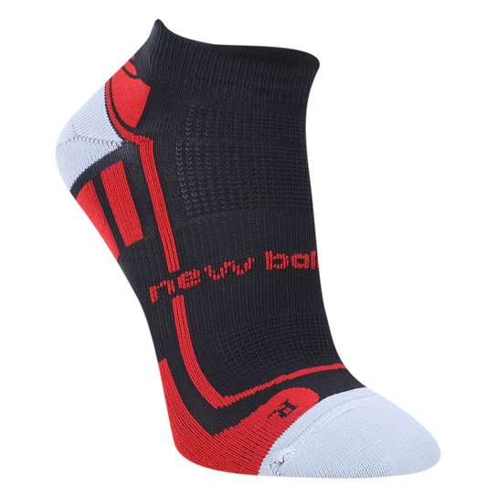 Meia New Balance Cano Baixo Alta Performance - Preto+Vermelho Menor preço em Meia New Balance Cano Baixo Alta Performance - Preto+Vermelho