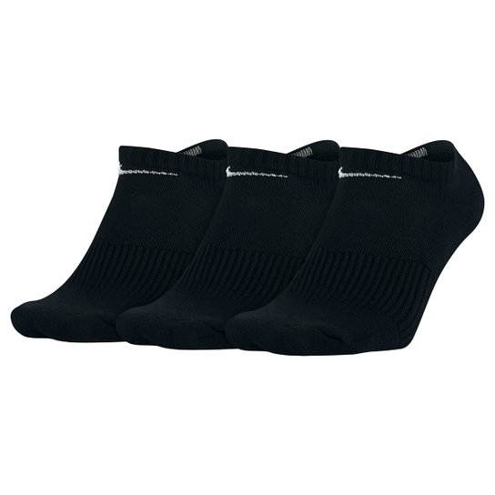 Meia Nike Cano Baixo Pacote c/ 3 Pares - Preto