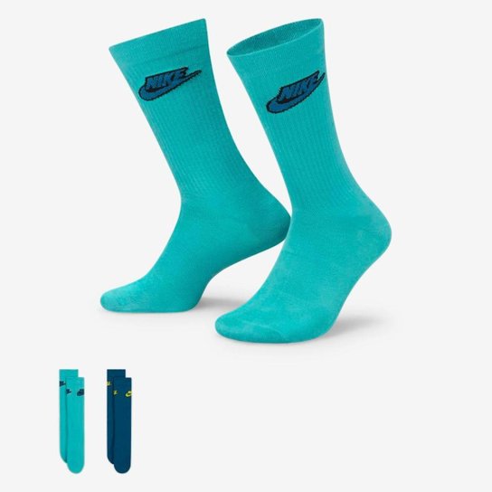 Menor preço em Meia Nike Everyday Essential Crew (2 pares) Unissex - Azul