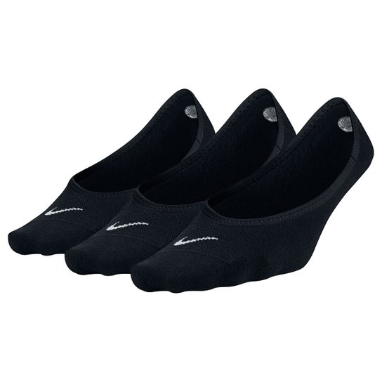 Meia Nike Lightweight Sem Cano Pacote C/ 3 Pares - Preto Menor preço em Meia Nike Lightweight Sem Cano Pacote C/ 3 Pares - Preto