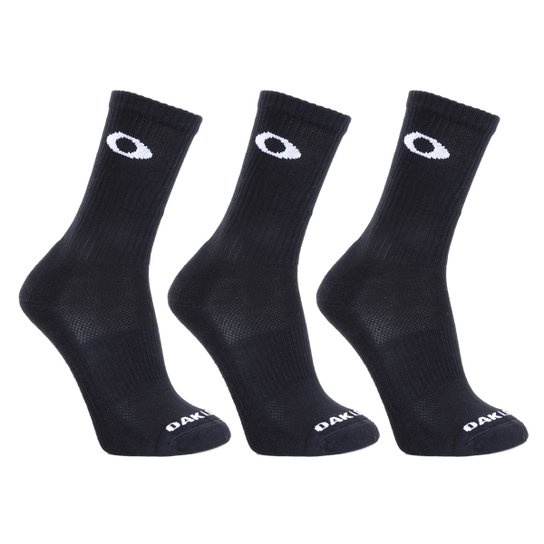 Meia Oakley Cano Alto Essential Crew Masculina c/ 3 Peças - Preto é ruim? Meia Oakley Cano Alto Essential Crew Masculina c/ 3 Peças - Preto é boa?