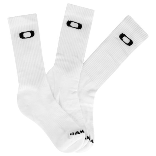 Meia Oakley Cano Alto Mod Crew Sock c/ 3 Pares Masculina - Branco Menor preço em Meia Oakley Cano Alto Mod Crew Sock c/ 3 Pares Masculina - Branco