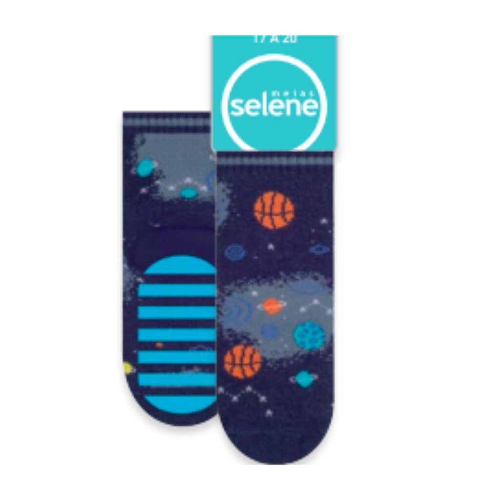 Meia para bebê antiderrapante estampada de menino Selene