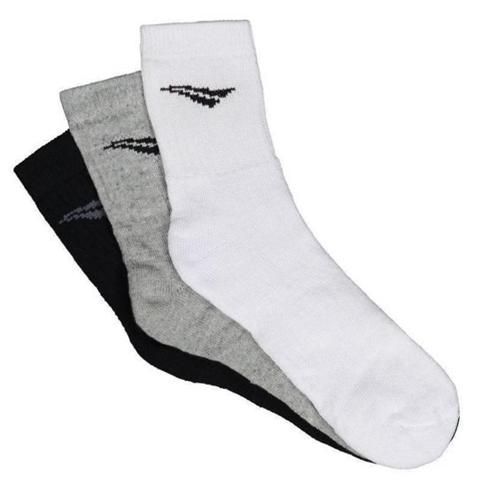 Meia Penalty Esportiva X Cano Médio Tamanho 33-38 Bco/Pto/Cza - Kit c/ 03 Pares - Preto+Branco Menor preço em Meia Penalty Esportiva X Cano Médio Tamanho 33-38 Bco/Pto/Cza - Kit c/ 03 Pares - Preto+Branco