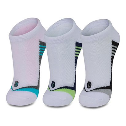 Meia Puket Sapatilha Tripack Desesenhada - Unissex