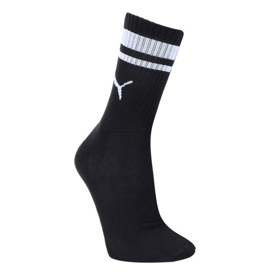 Meia Puma Cano Alto Esportiva - Preto+Branco é ruim? Meia Puma Cano Alto Esportiva - Preto+Branco é boa?