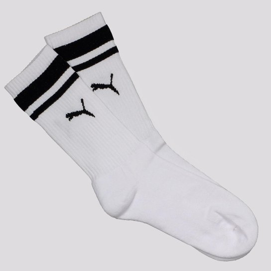 Meia Puma Puma Cano Alto Branco Meia Puma Cano Longo Heritage