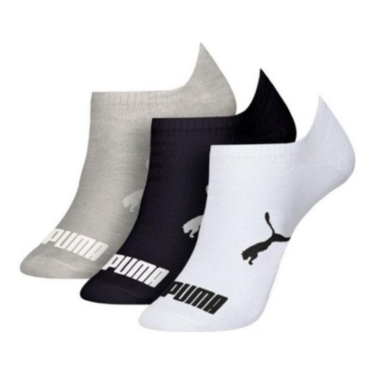 Meia Puma Kit 3 pares Soquete Unissex Cores Sortidas 4515 - Cinza+Preto Menor preço em Meia Puma Kit 3 pares Soquete Unissex Cores Sortidas 4515 - Cinza+Preto