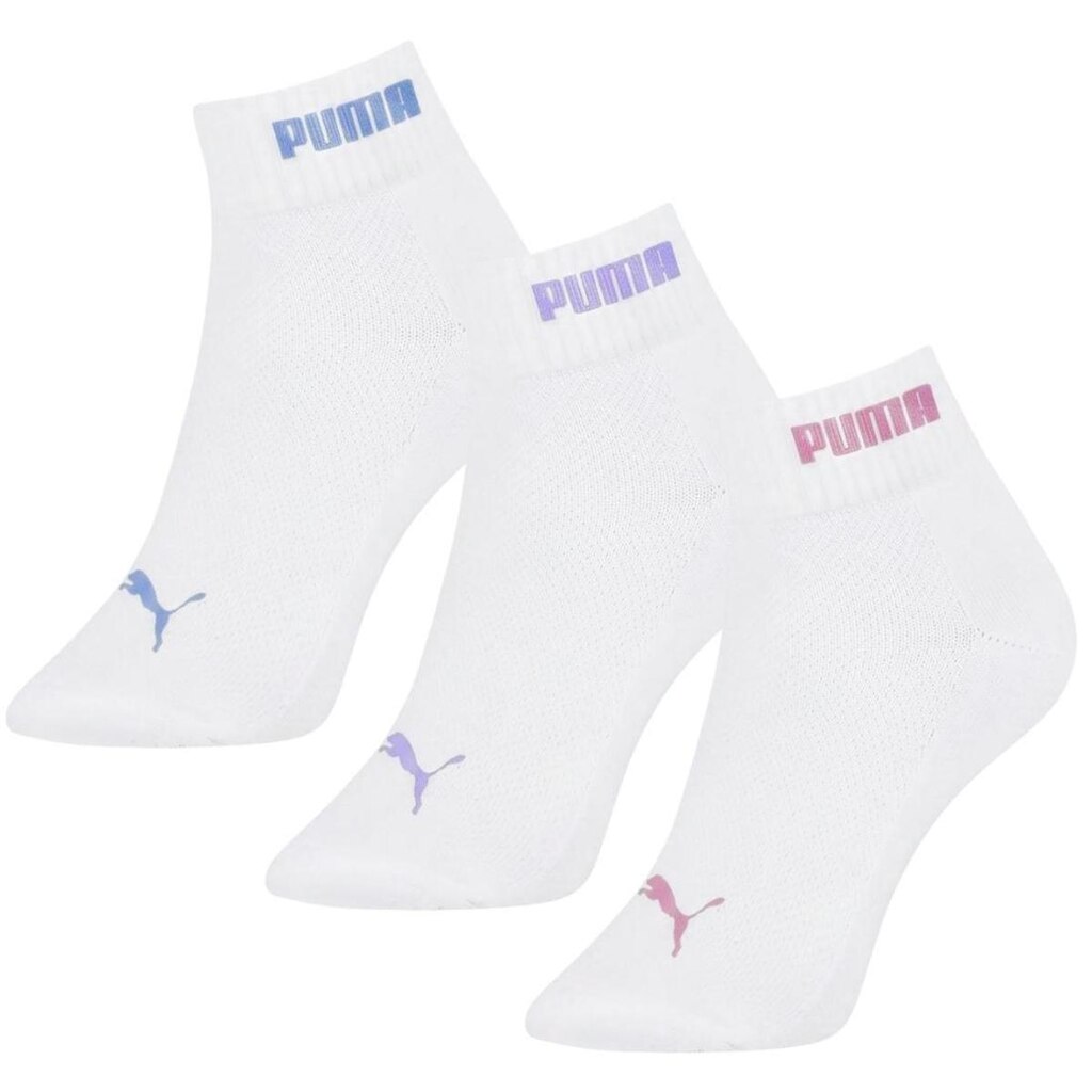 Meia Puma Kit 6 Pares Cano Médio Feminino Costura Fina 4885