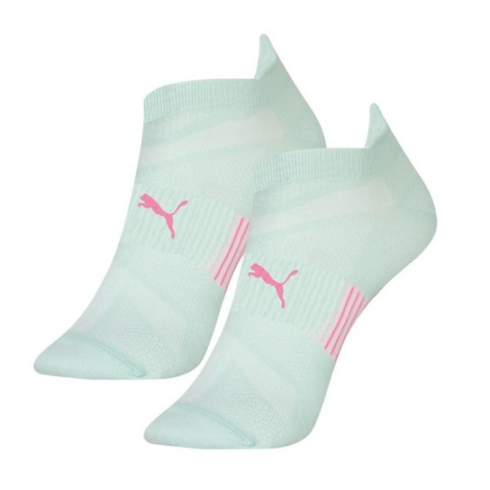 Meia Puma Sapatilha Esportiva Performance Feminina - Verde+Rosa Menor preço em Meia Puma Sapatilha Esportiva Performance Feminina - Verde+Rosa
