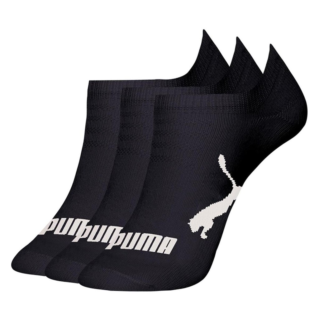 Meia Puma Sapatilha Invisível Kit com 3 Feminina - Preto e Branco