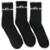 Meia Quiksilver Cano Médio Preta Kit com 3 pares - Preto