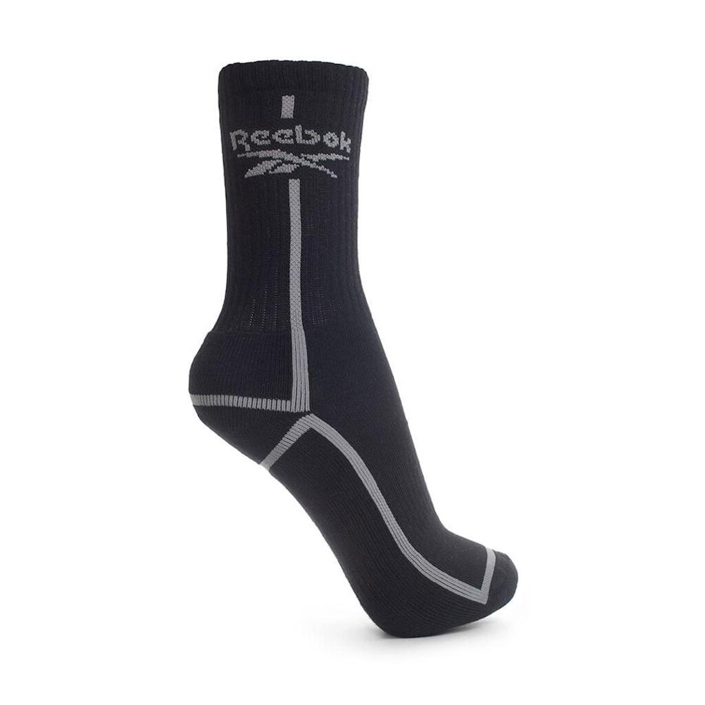 Meia Reebok Cano Alto Logo Canelada Feminina