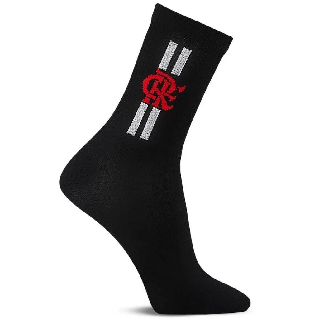 Meia Rikam Cano Médio Flamengo - Preta