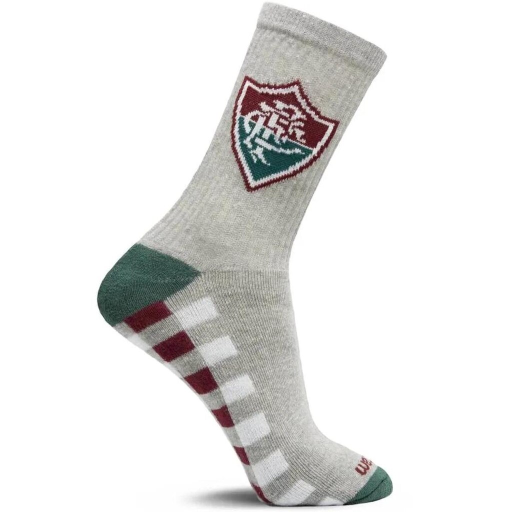 Meia Rikam Fluminense Esportiva Cano médio - Cinza