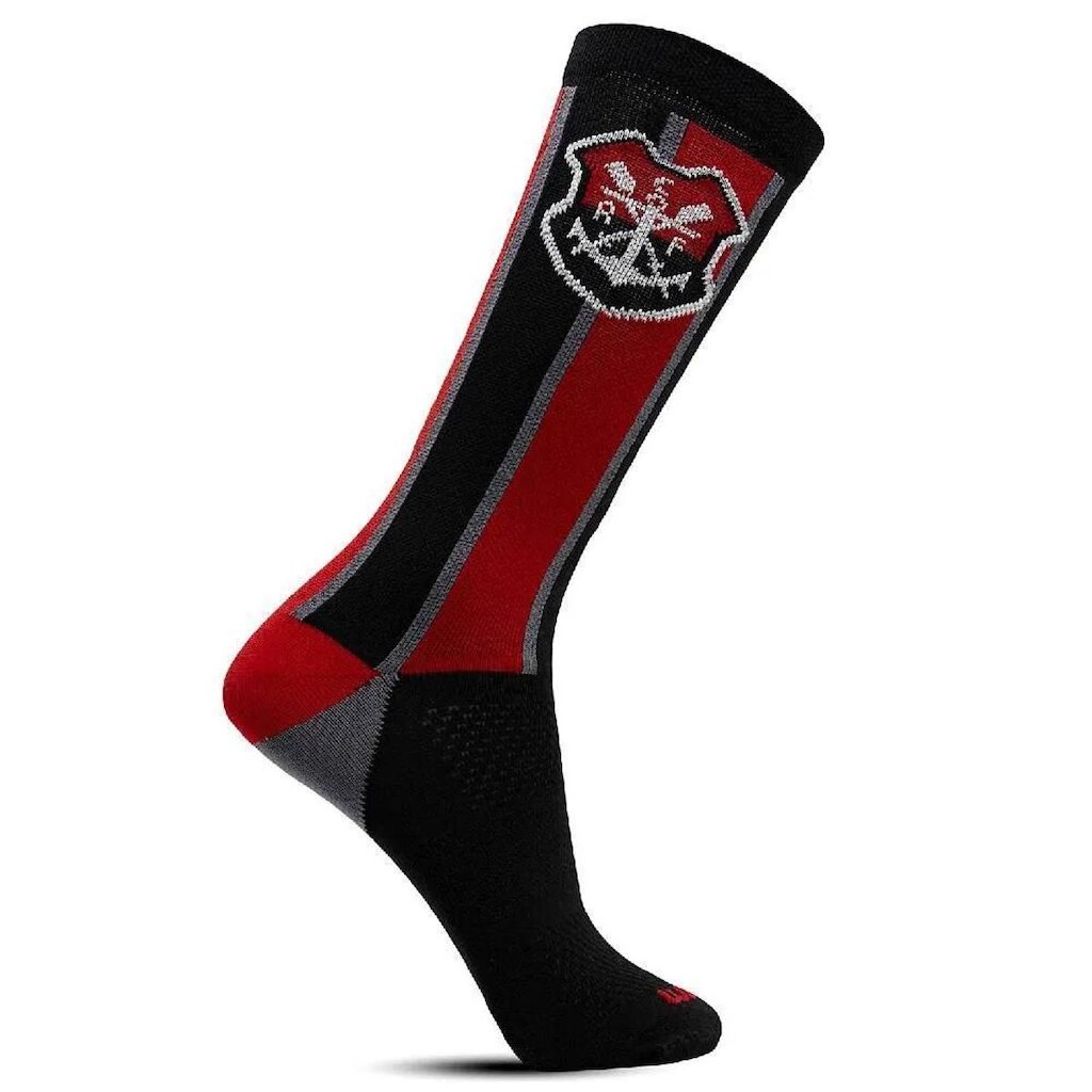 Meia Rikam Performance  Cano Médio Flamengo 2 - Vermelho e Preto